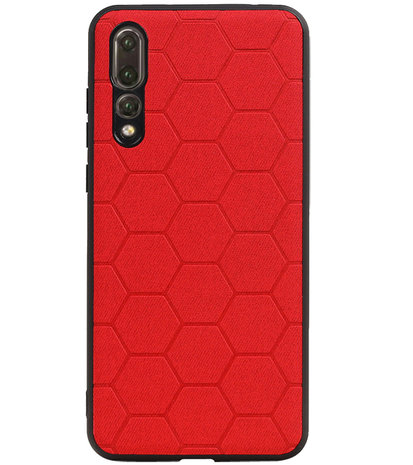 Hexagon Hard Case voor Huawei P20 Pro Rood