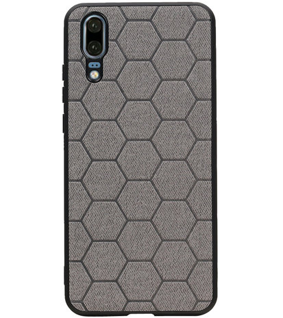 Hexagon Hard Case voor Huawei Mate 20 Grijs