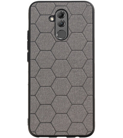 Hexagon Hard Case voor Huawei Mate 20 Lite Grijs