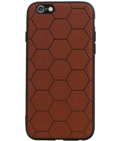 Hexagon Hard Case voor iPhone 6 / 6s Bruin