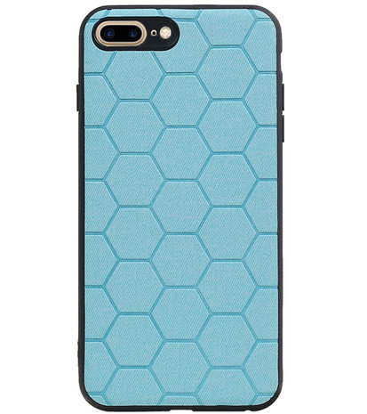Hexagon Hard Case voor iPhone 8 Plus / iPhone 7 Plus Blauw
