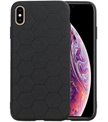 Hexagon Hard Case voor iPhone XS Max Zwart