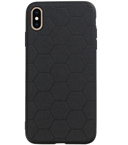 Hexagon Hard Case voor iPhone XS Max Zwart