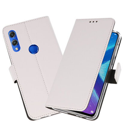 Wallet Cases Hoesje voor Huawei Honor 8X Wit