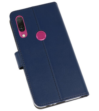 Wallet Cases Hoesje voor Huawei Y9 2019 Navy