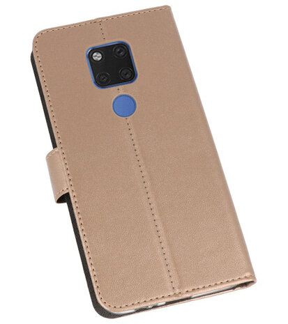 Wallet Cases Hoesje voor Huawei Mate 20 X Goud