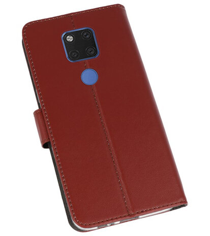 Wallet Cases Hoesje voor Huawei Mate 20 X Bruin