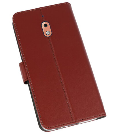 Wallet Cases Hoesje voor Nokia 2.1 Bruin