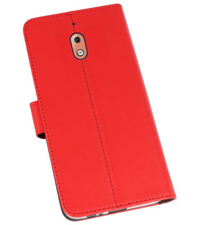 Wallet Cases Hoesje voor Nokia 2.1 Rood