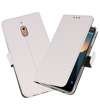 Wallet Cases Hoesje voor Nokia 2.1 Wit