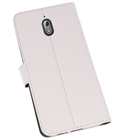 Wallet Cases Hoesje voor Nokia 3.1 Wit