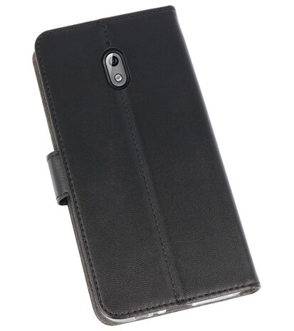 Wallet Cases Hoesje voor Nokia 3.1 Zwart