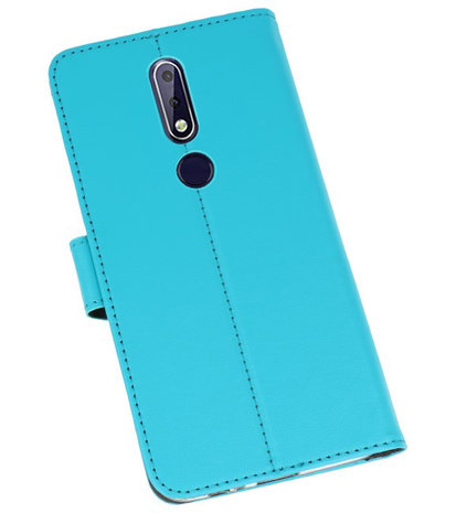 Wallet Cases Hoesje voor Nokia 3.1 Plus Blauw