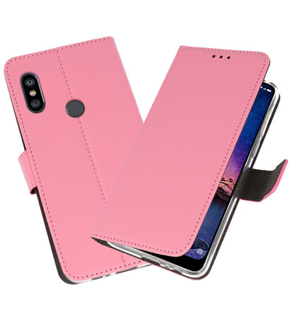 Wallet Cases Hoesje voor XiaoMi Redmi Note 6 Pro Roze