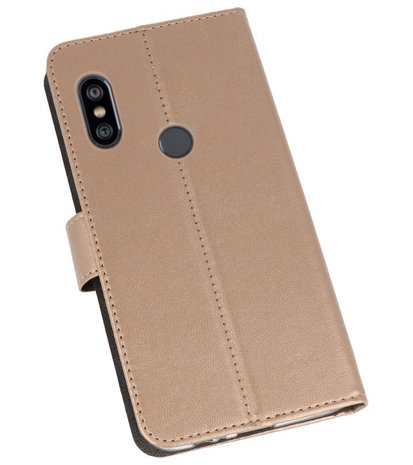 Wallet Cases Hoesje voor XiaoMi Redmi Note 6 Pro Goud
