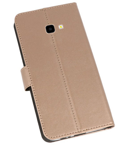 Wallet Cases Hoesje voor Galaxy J4 Plus Goud