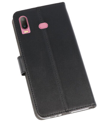 Wallet Cases Hoesje voor Samsung Galaxy A6s Zwart