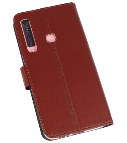 Wallet Cases Hoesje voor Samsung Galaxy A9 2018 Bruin