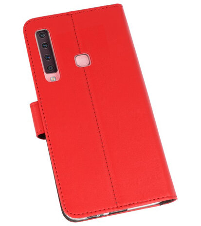 Wallet Cases Hoesje voor Samsung Galaxy A9 2018 Rood