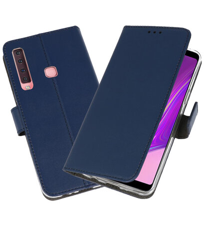 Wallet Cases Hoesje voor Samsung Galaxy A9 2018 Navy