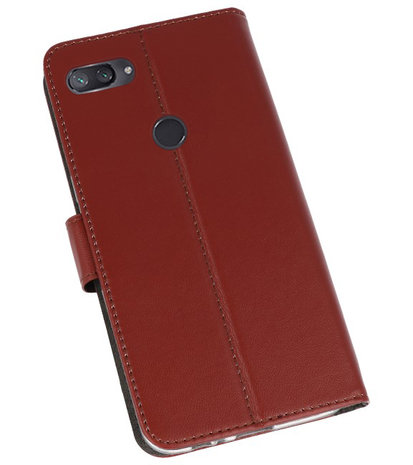 Wallet Cases Hoesje voor XiaoMi Mi 8 Lite Bruin