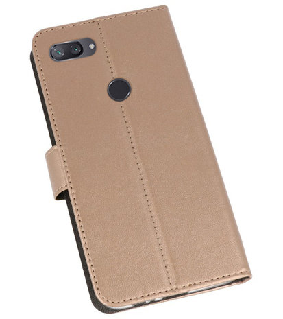 Wallet Cases Hoesje voor XiaoMi Mi 8 Lite Goud