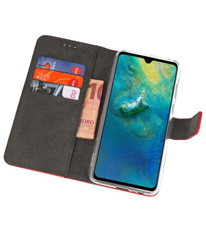 Wallet Cases Hoesje voor Huawei Mate 20 Rood