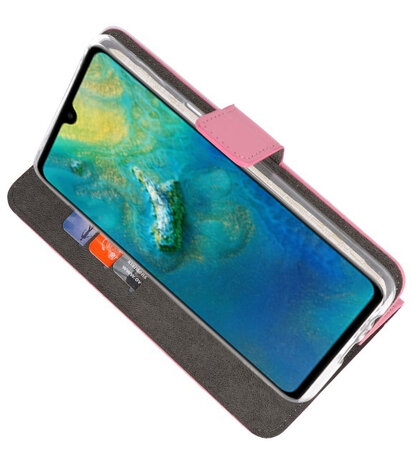 Wallet Cases Hoesje voor Huawei Mate 20 Roze