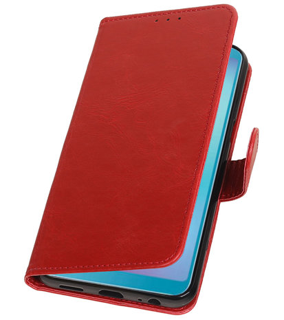 Hoesje voor Samsung Galaxy A6s Pull-Up Booktype Rood
