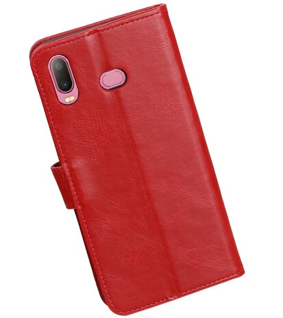 Hoesje voor Samsung Galaxy A6s Pull-Up Booktype Rood