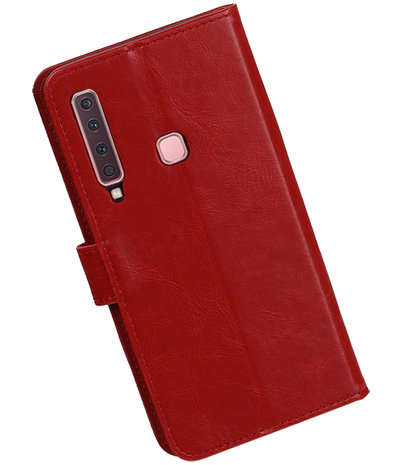 Hoesje voor Samsung Galaxy A9 2018 Pull-Up Booktype Rood