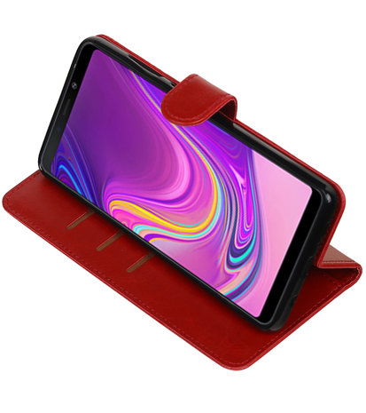 Hoesje voor Samsung Galaxy A9 2018 Pull-Up Booktype Rood