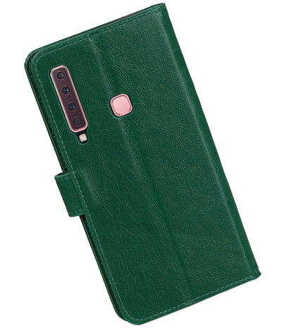 Hoesje voor Samsung Galaxy A9 2018 Pull-Up Booktype Groen