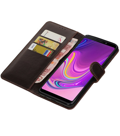 Hoesje voor Samsung Galaxy A9 2018 Pull-Up Booktype Mocca