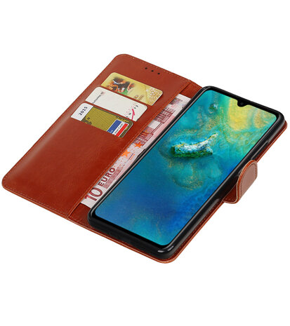 Hoesje voor Huawei Mate 20 Pull-Up Booktype Bruin