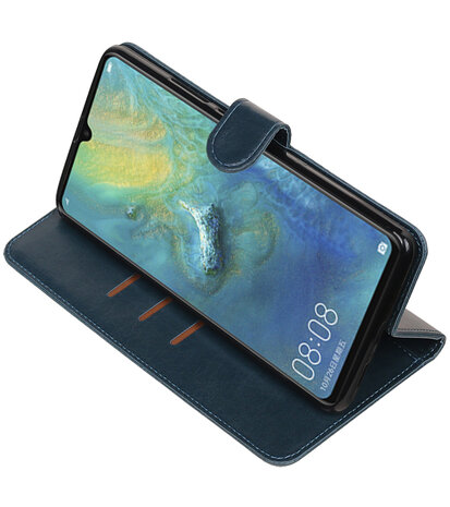 Hoesje voor Huawei Mate 20 X Pull-Up Booktype Blauw