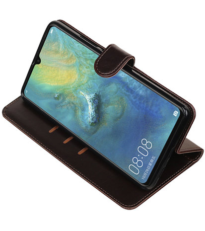 Hoesje voor Huawei Mate 20 X Pull-Up Booktype Mocca