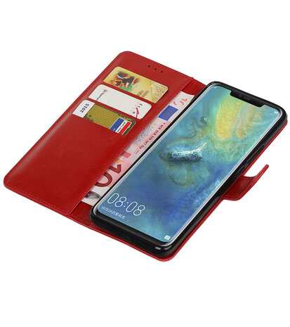 Hoesje voor Huawei Mate 20 Pro Pull-Up Booktype Rood