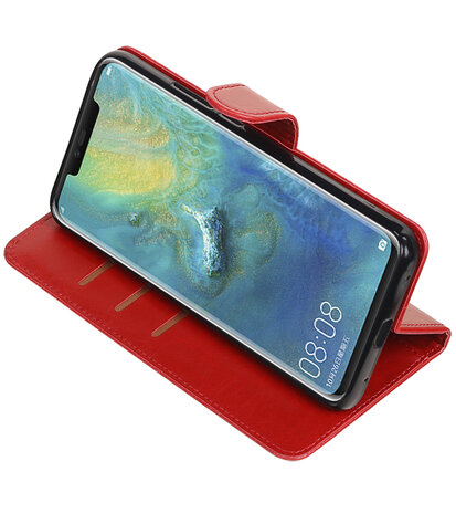 Hoesje voor Huawei Mate 20 Pro Pull-Up Booktype Rood