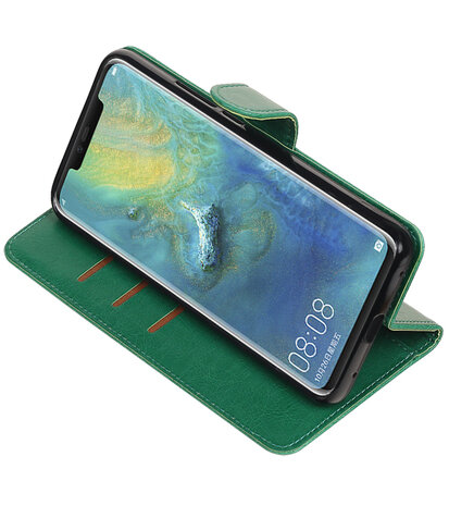 Hoesje voor Huawei Mate 20 Pro Pull-Up Booktype Groen