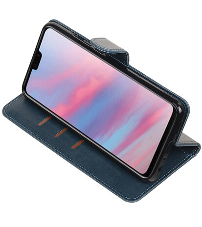 Hoesje voor Huawei Y9 2019 Pull-Up Booktype Blauw