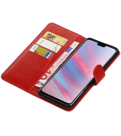 Hoesje voor Huawei Y9 2019 Pull-Up Booktype Rood