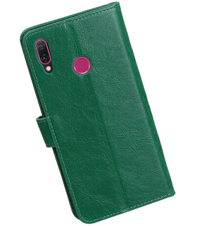 Hoesje voor Huawei Y9 2019 Pull-Up Booktype Groen