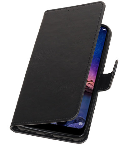 Hoesje voor XiaoMi Redmi Note 6 Pro Pull-Up Booktype Zwart