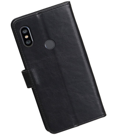 Hoesje voor XiaoMi Redmi Note 6 Pro Pull-Up Booktype Zwart