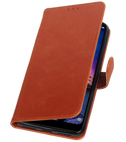 Hoesje voor XiaoMi Redmi Note 6 Pro Pull-Up Booktype Bruin