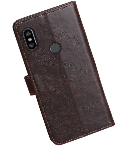 Hoesje voor XiaoMi Redmi Note 6 Pro Pull-Up Booktype Mocca