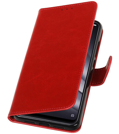 Hoesje voor XiaoMi Mi 8 Lite Pull-Up Booktype Rood