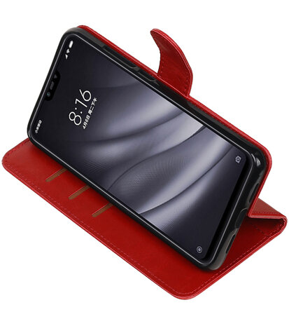 Hoesje voor XiaoMi Mi 8 Lite Pull-Up Booktype Rood