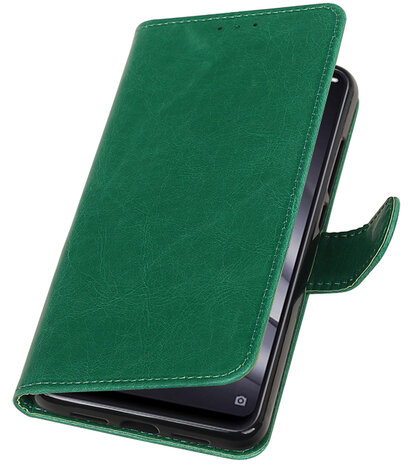 Hoesje voor XiaoMi Mi 8 Lite Pull-Up Booktype Groen